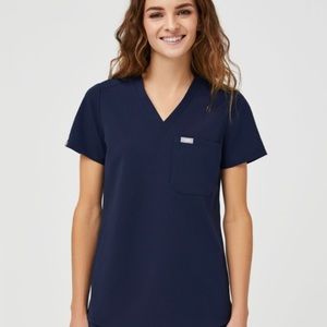 FIGS Navy Blue Scrub Top S